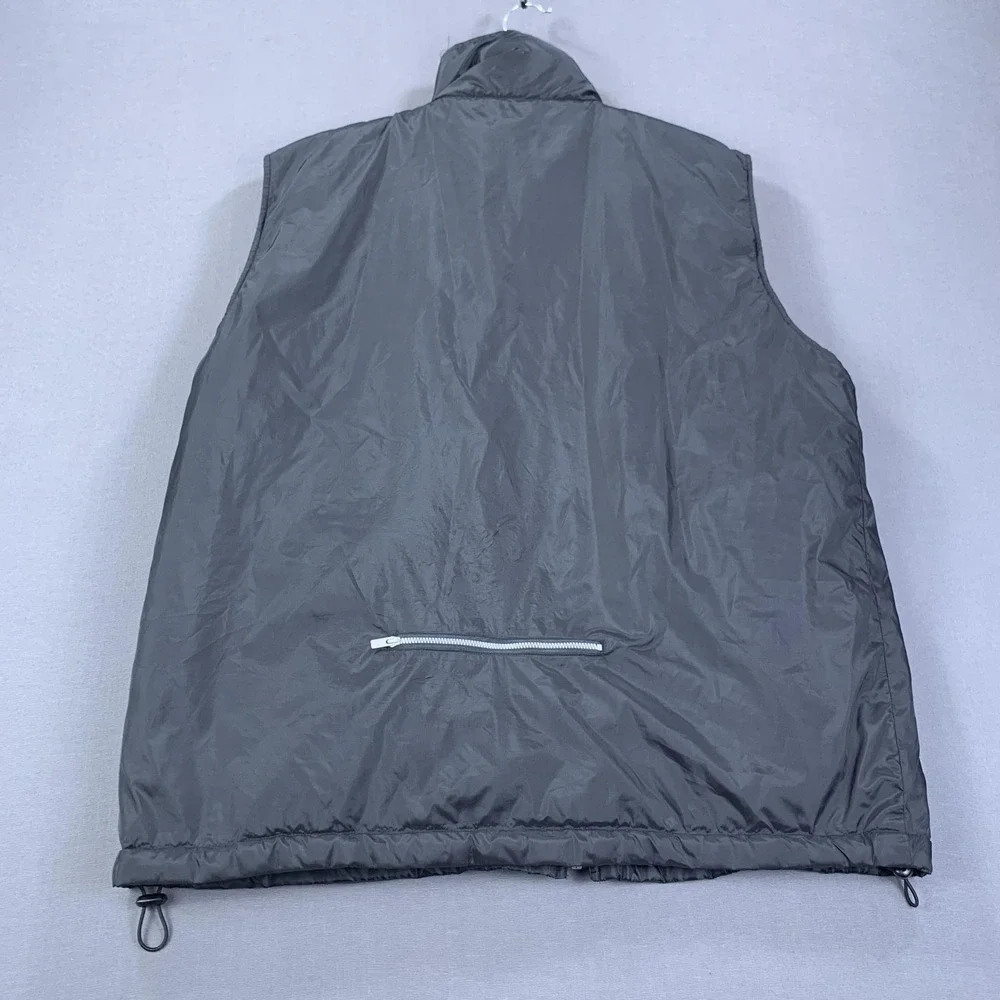 Calvin Klein Vest Mens L/XL Black Nylon Windbreaker Full Zip Embroidered CK Logo